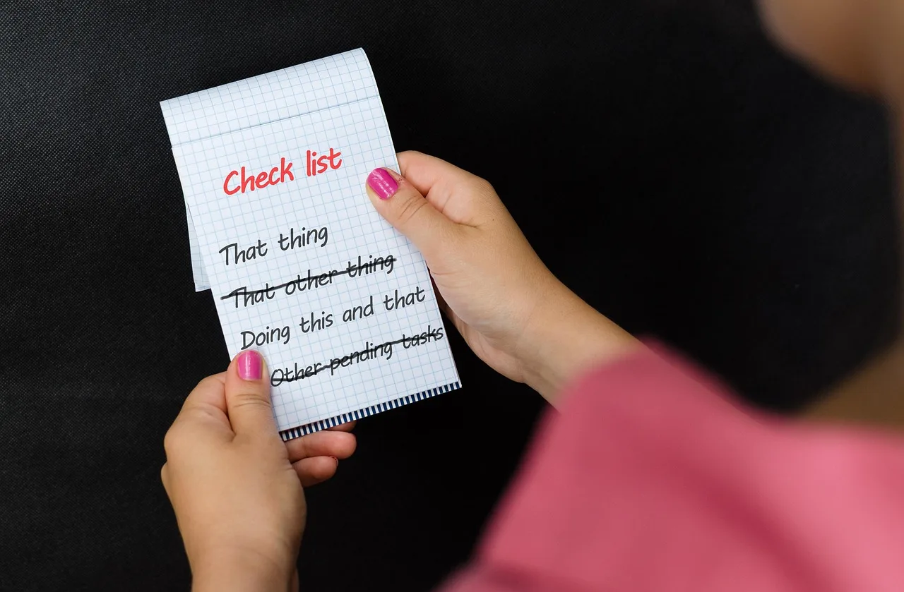 checklist, tasks, notepad, note, items, paper, priorities, organization, list, closeup, checklist, checklist, checklist, priorities, priorities, priorities, priorities, priorities. Account and viral-claim verification checklist