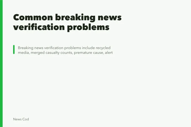 Common breaking news verification problems. Common breaking news verification problems