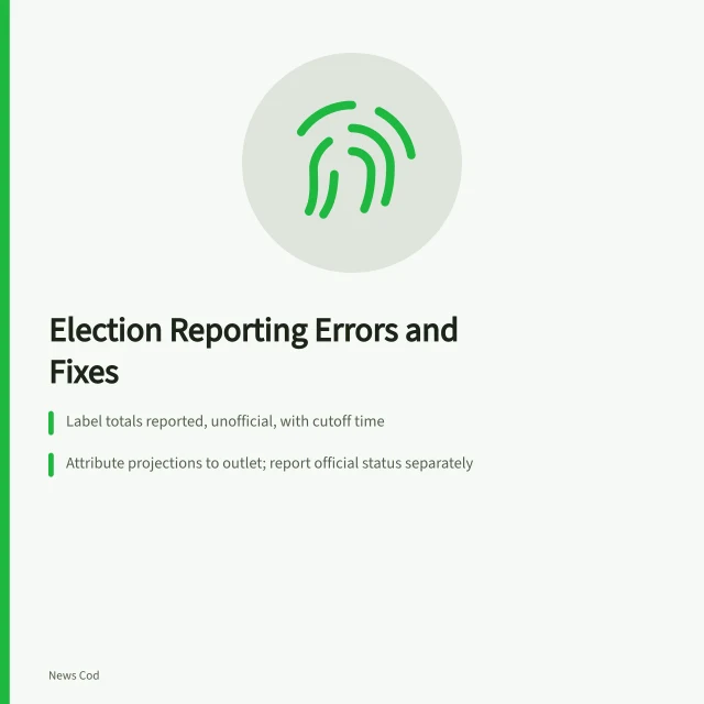 Election reporting problems: premature calls, turnout math, audit confusion, finance errors. Common election and political reporting problems