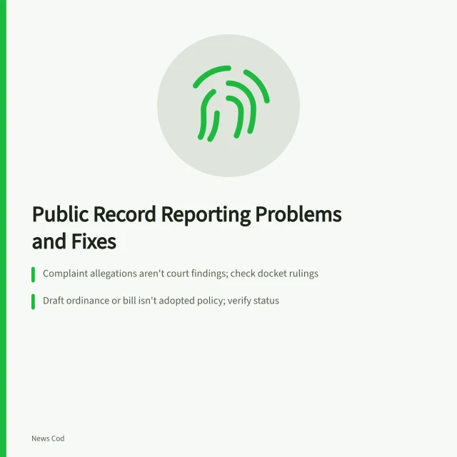 Checklist of public record reporting errors and verification steps. Common public record reporting problems, and how to avoid them