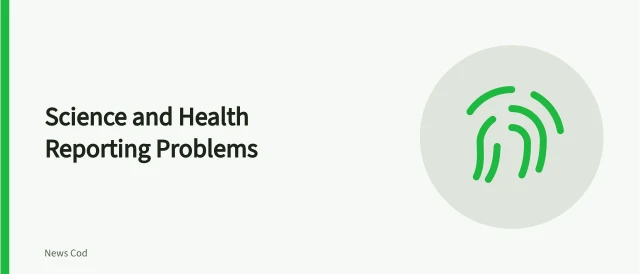 Fact-checking card listing science and health reporting problems and repairs. Common science and health reporting problems
