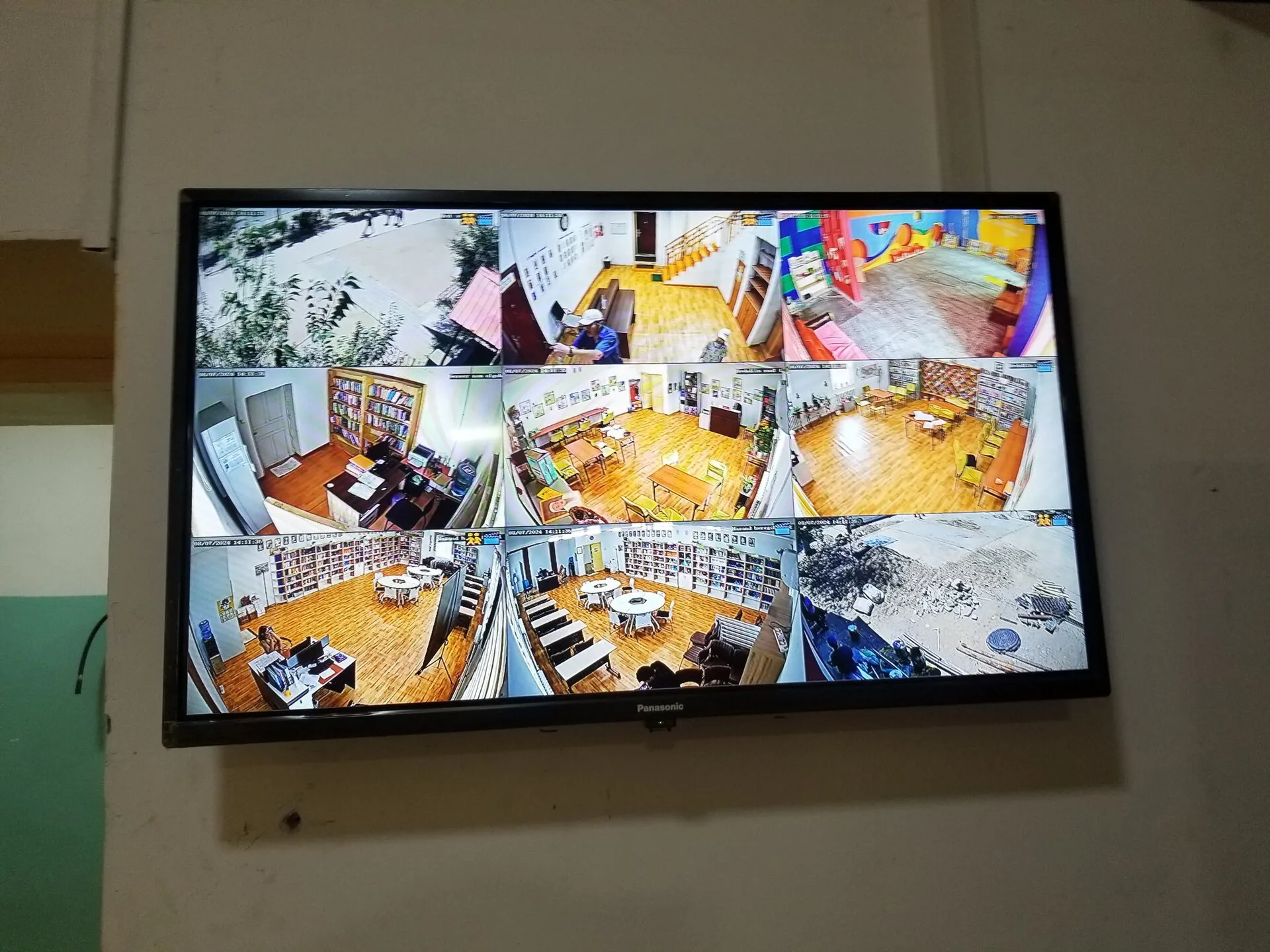 Security camera screen of classroom mongolia. Common visual verification problems and how to fix them
