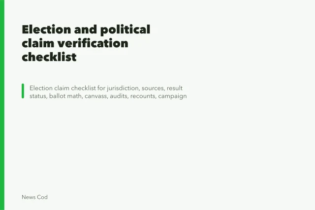 Election and political claim verification checklist. Election and political claim verification checklist