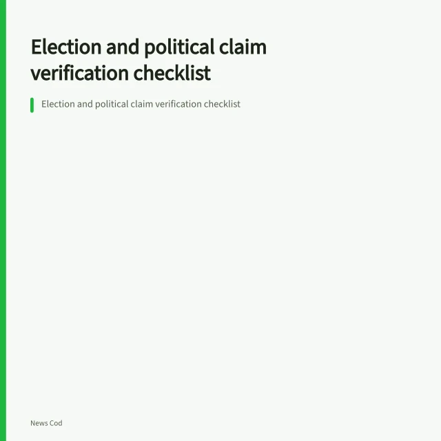 Election and political claim verification checklist. Election and political claim verification checklist