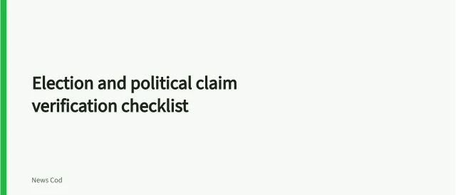 Election and political claim verification checklist. Election and political claim verification checklist