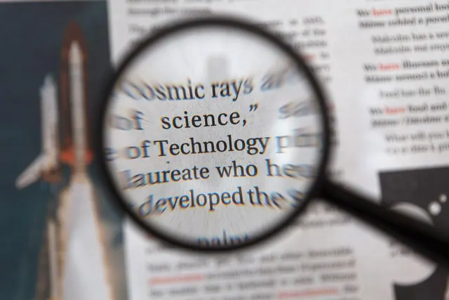 concept, document, focus, letter, looking, magnify, magnifying, glass, newspaper, paper, search, technology, text, word, zoom, science, magnifier, gray technology, gray paper, gray. Evidence source types compared: firsthand accounts, records, experts and reports