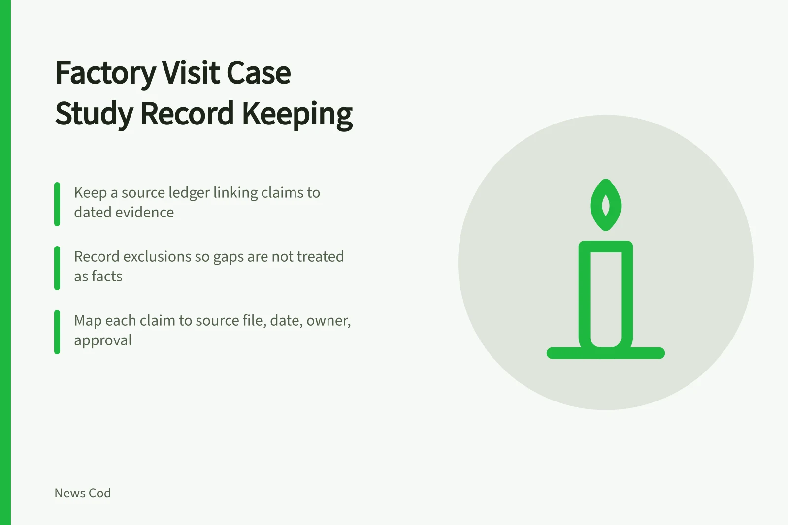 Records checklist for factory visit case study documentation. How to keep factory visit case study records that hold up