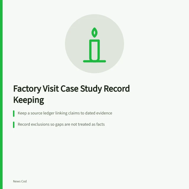 Records checklist for factory visit case study documentation. How to keep factory visit case study records that hold up