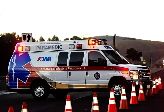 ambulance, cones, emergency, 911, medical, lights, emergency lights, ambulance lights, ambulance, ambulance, ambulance, ambulance, ambulance. Fictional case: correcting a fake emergency-agency account