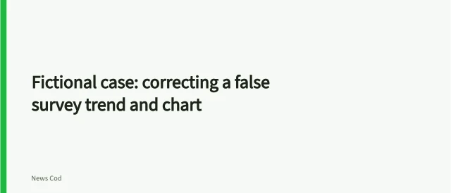 Fictional case: correcting a false survey trend and chart. Fictional case: correcting a false survey trend and chart