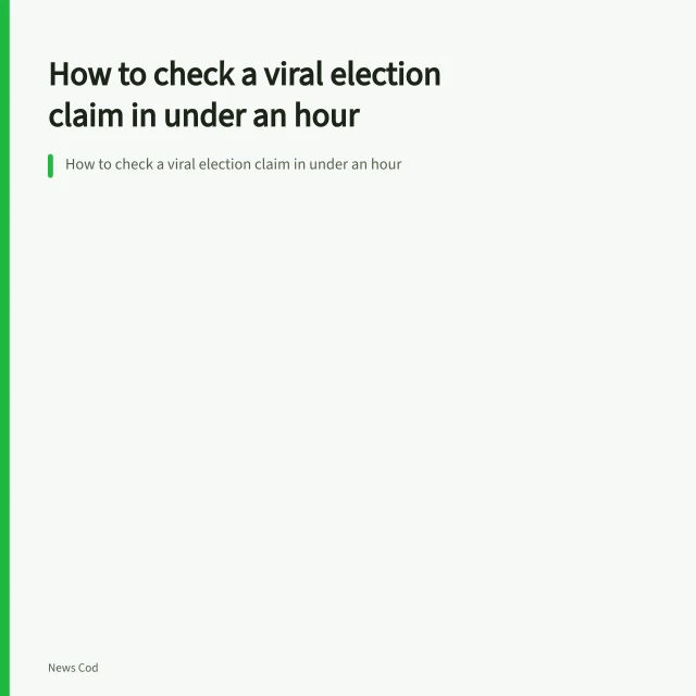How to check a viral election claim in under an hour. How to check a viral election claim in under an hour