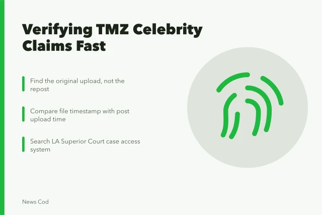 Fact-checking a celebrity clip: original upload, timestamps, court records. Is that TMZ clip real? Verifying Los Angeles celebrity claims