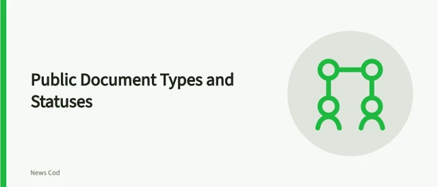 Comparison chart of public document types and their legal statuses. Public document types and statuses compared