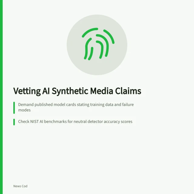 Checklist for verifying AI synthetic media detection vendor claims. Can you trust a San Francisco AI startup's synthetic media claims?
