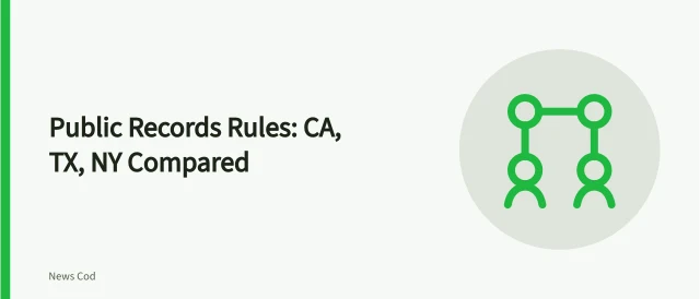 Comparison of California, Texas, and New York public records request rules. State public records compared: California, Texas, and New York request rules