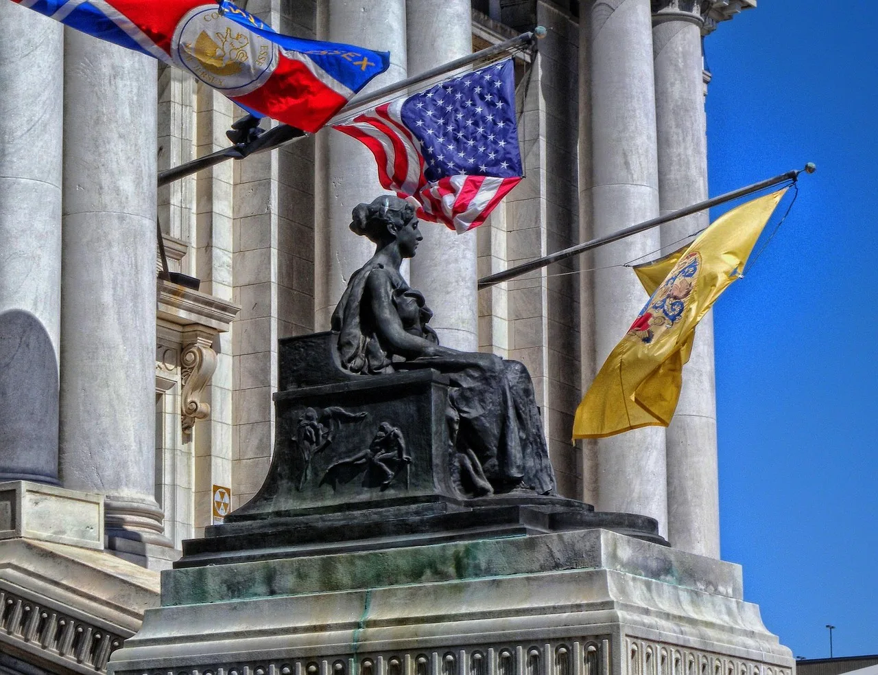 essex county, new jersey, courthouse, law, government, justice, flags, american flag, statue, monument, columns, architecture, hdr, new jersey, new jersey, new jersey, new jersey, new jersey, courthouse. How US defamation law and the First Amendment shape what you can share