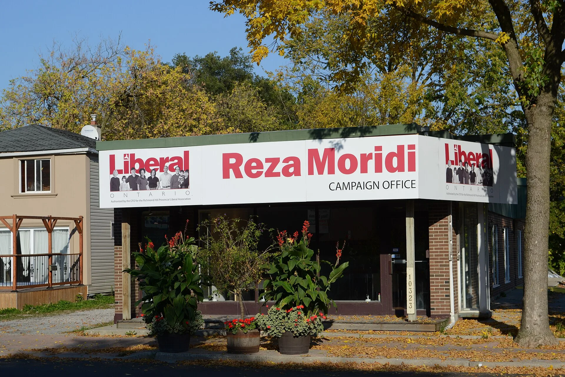 Reza Moridi Campaign Office - Address: 10323 Yonge Street, Richmond Hill, ON L4C 3C1. Elections Canada vs Provincial Commissions: Where to Verify Campaign Finance Claims