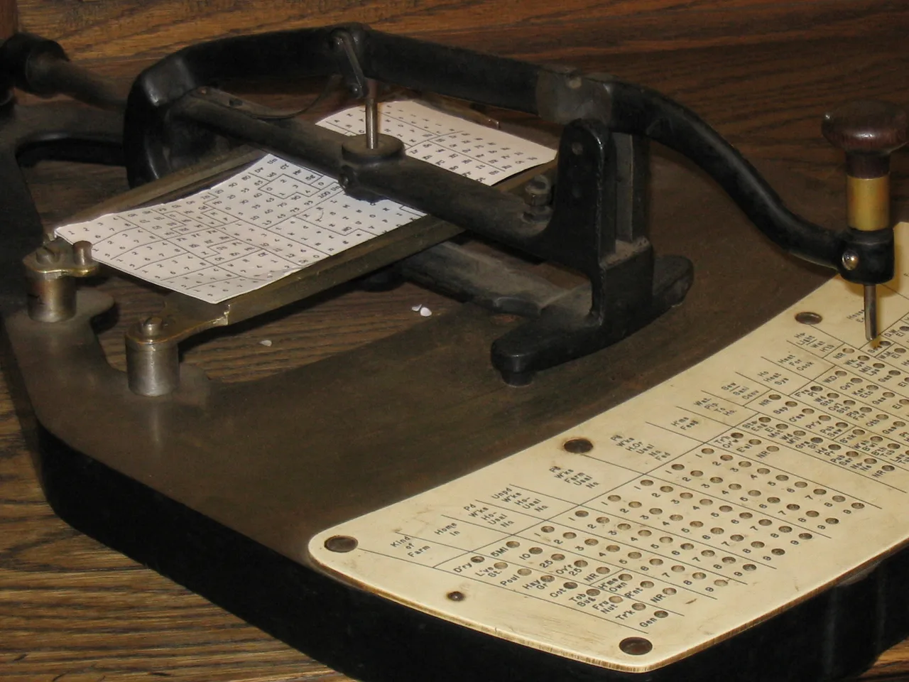 A Hollerith card punch displayed at the Computer History Museum
